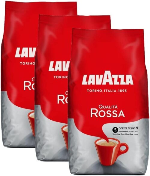 Lavazza Rossa Coffee Beans (3 Packs of 1Kg)